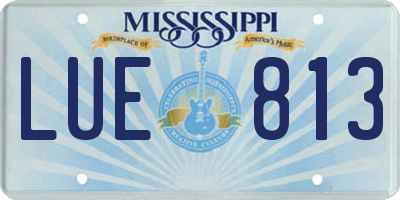 MS license plate LUE813