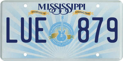 MS license plate LUE879