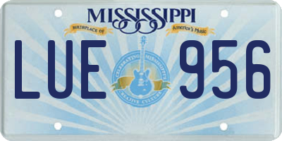 MS license plate LUE956