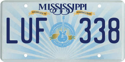 MS license plate LUF338