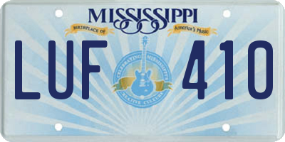 MS license plate LUF410