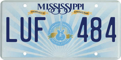 MS license plate LUF484