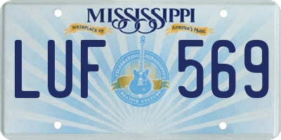 MS license plate LUF569