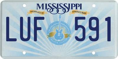 MS license plate LUF591