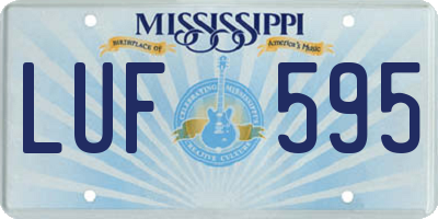 MS license plate LUF595