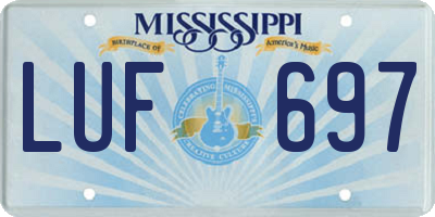 MS license plate LUF697