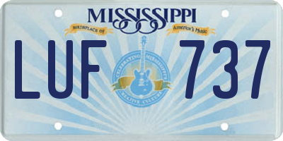MS license plate LUF737