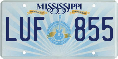 MS license plate LUF855