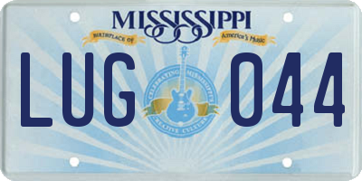 MS license plate LUG044
