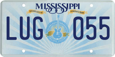 MS license plate LUG055