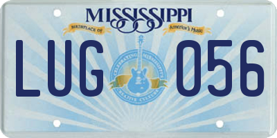 MS license plate LUG056