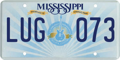 MS license plate LUG073