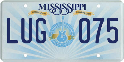 MS license plate LUG075
