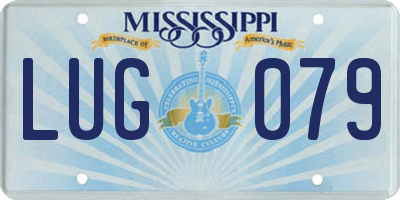 MS license plate LUG079