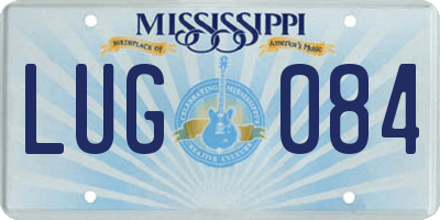 MS license plate LUG084