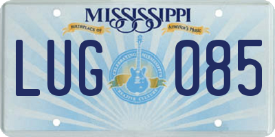 MS license plate LUG085