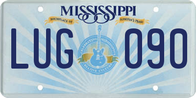 MS license plate LUG090
