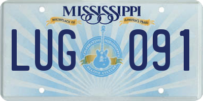 MS license plate LUG091