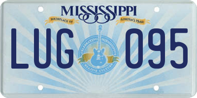 MS license plate LUG095