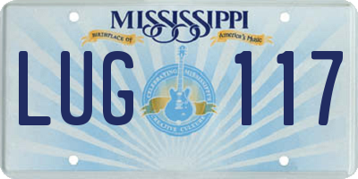 MS license plate LUG117