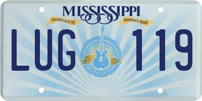 MS license plate LUG119