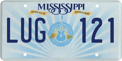 MS license plate LUG121