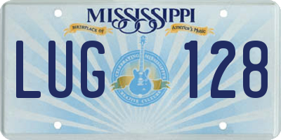 MS license plate LUG128