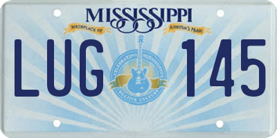 MS license plate LUG145