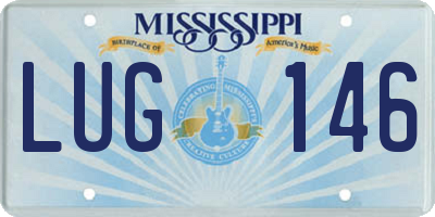 MS license plate LUG146