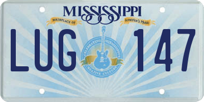 MS license plate LUG147