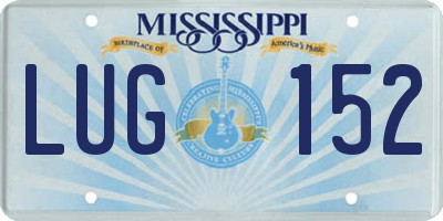MS license plate LUG152