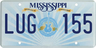 MS license plate LUG155