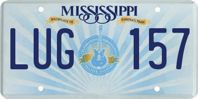 MS license plate LUG157