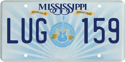 MS license plate LUG159