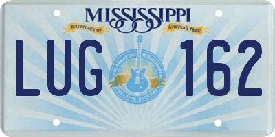 MS license plate LUG162