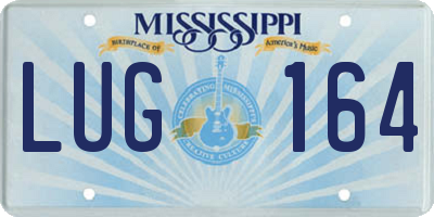 MS license plate LUG164