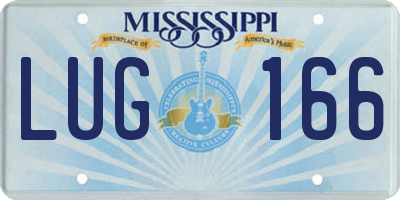 MS license plate LUG166