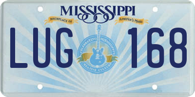 MS license plate LUG168