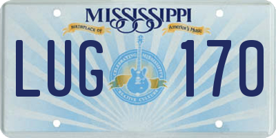 MS license plate LUG170