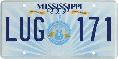 MS license plate LUG171