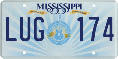 MS license plate LUG174
