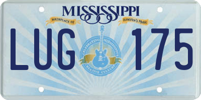 MS license plate LUG175