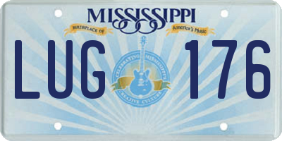 MS license plate LUG176