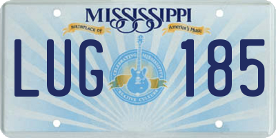 MS license plate LUG185