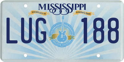 MS license plate LUG188