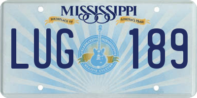 MS license plate LUG189