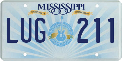 MS license plate LUG211