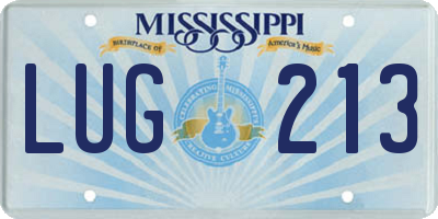 MS license plate LUG213
