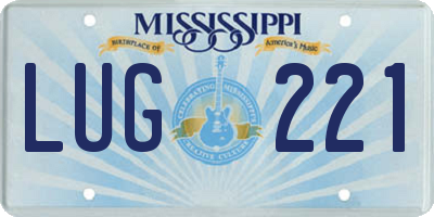 MS license plate LUG221