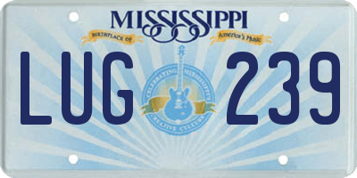 MS license plate LUG239